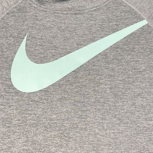 Nike Gray Green Hooded Sweatshirt Athletic Hooded Pockets Drawstring Size: M - Picture 6 of 15